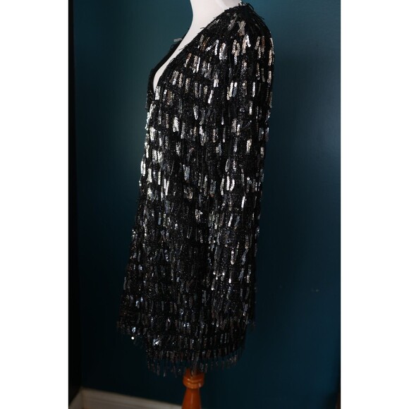 Zara Black Sequin Mini Dress - Picture 4 of 13